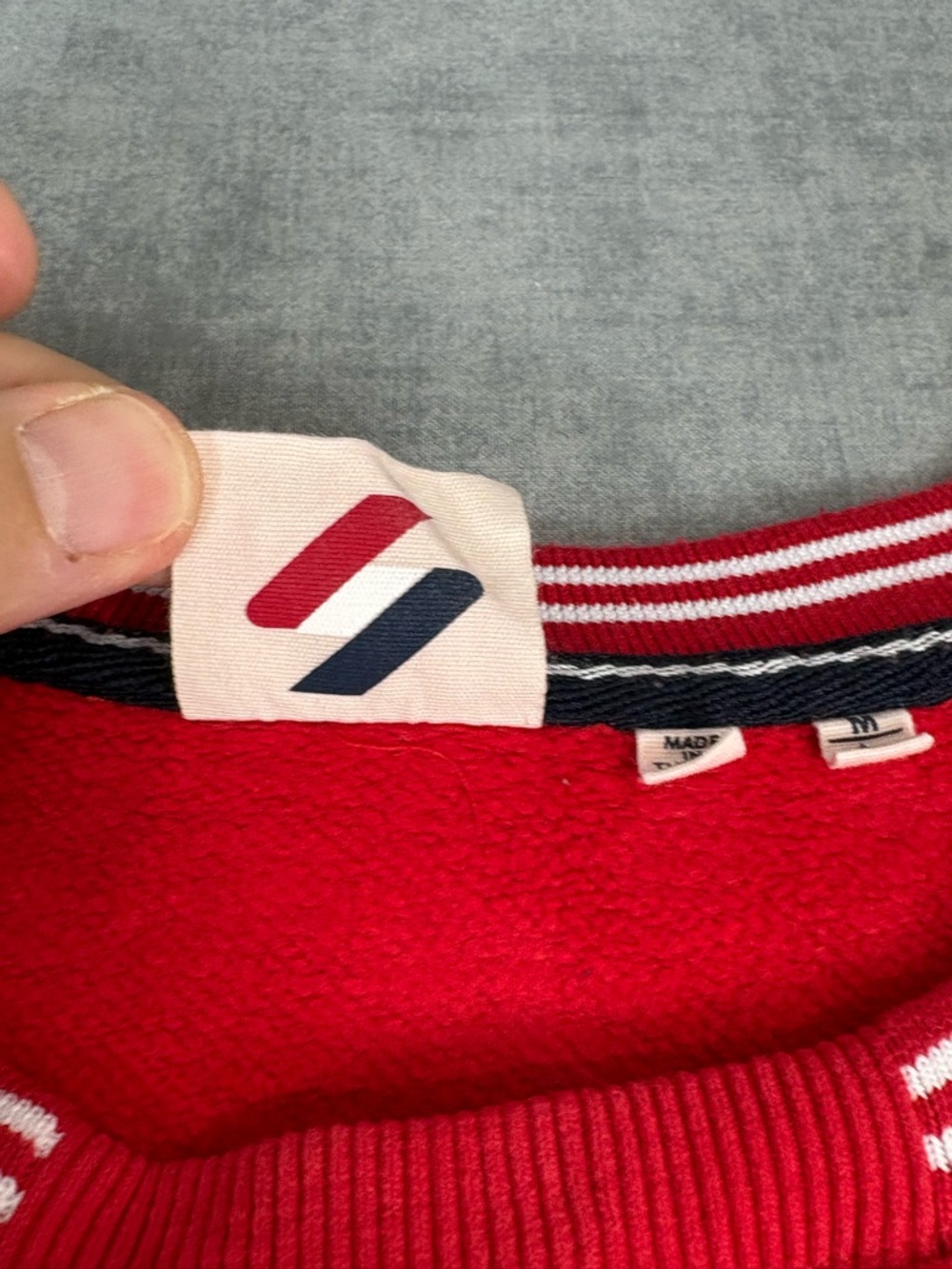 Superdry Sweatshirt Mens XL Red Graphic Crewneck Logo Pullover - Picture 6 of 13